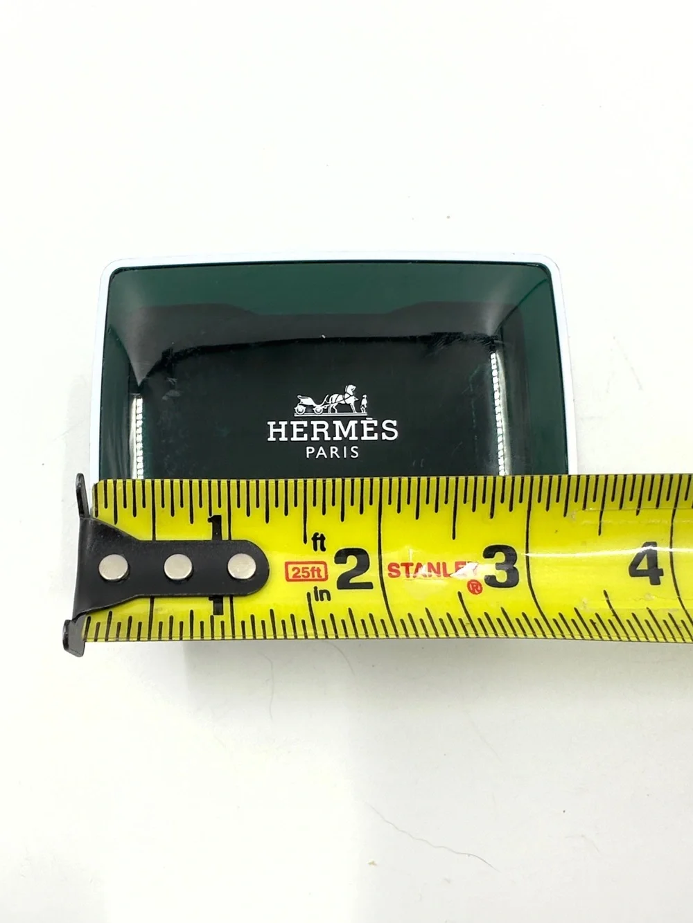 Hermes Paris Soap Box Green White Travel Luxury Display Storage BOX ONLY